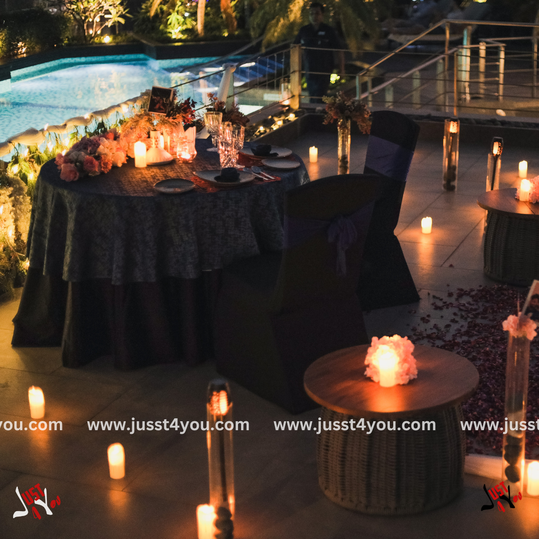 Poolside Candlelight Dinner Jusst4You