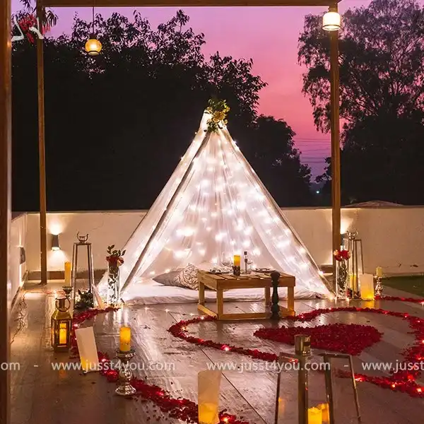 Rooftop Private Canopy Tent Date Just You Surprise Planners