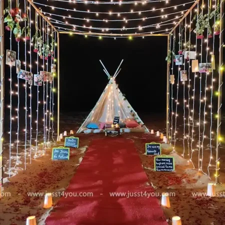 Luxurious Tent Canopy Candlelight