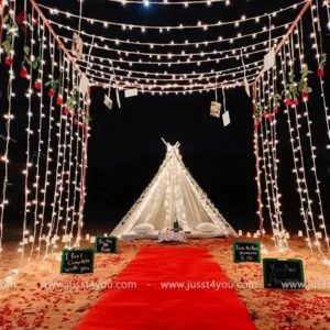 Luxurious Tent Canopy Candlelight