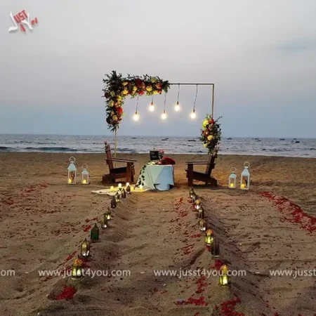 Bohemian Floral Backdrop dining in Goa