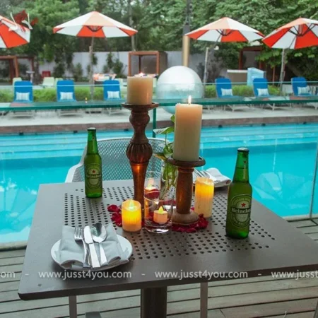 The Poolside Candlelight