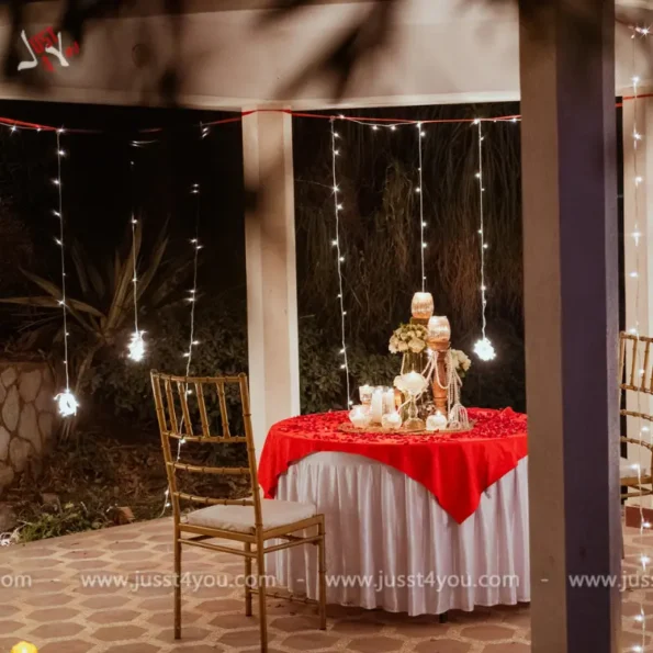 Gazebo Dining by Waterfall