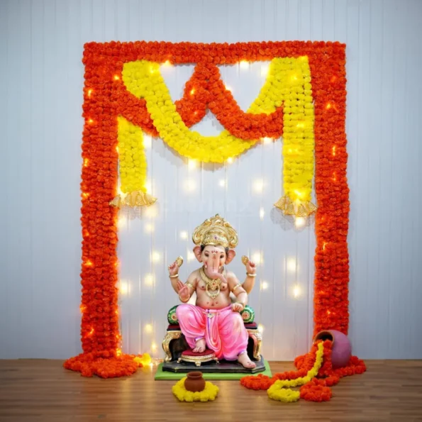 Ganesh Chathurthi Decorations at home