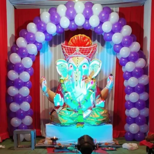 Ganesh Chathurthi Decorations at home