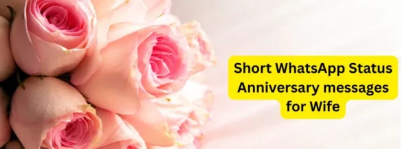 Short WhatsApp Status Anniversary messages for Wife