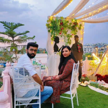 Romantic Rooftop Cabana Dinner Jaipur