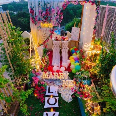 Gazebo Proposal Dinner Jaipur