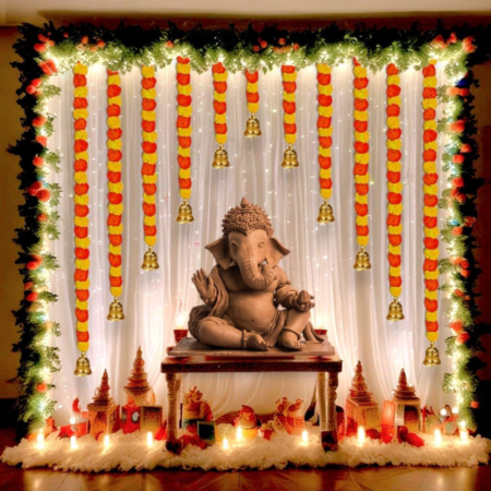 Ganesh Festival Decoration at Home