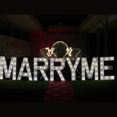 Indoor Romantic Moon Proposal Date