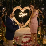 Aesthetic White Heart Backdrop Date