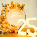 Golden Boho Anniversary Décor