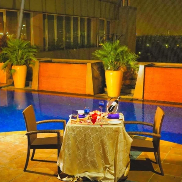Luxury Poolside Dining in Noida