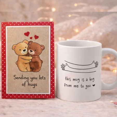 Warm Hug Day Card & Mug Combo