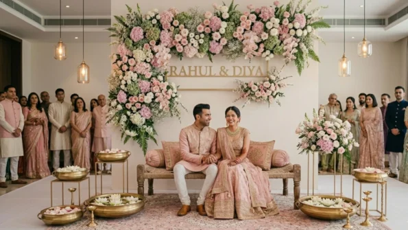 Bridal mehndi ceremony intimate home setup