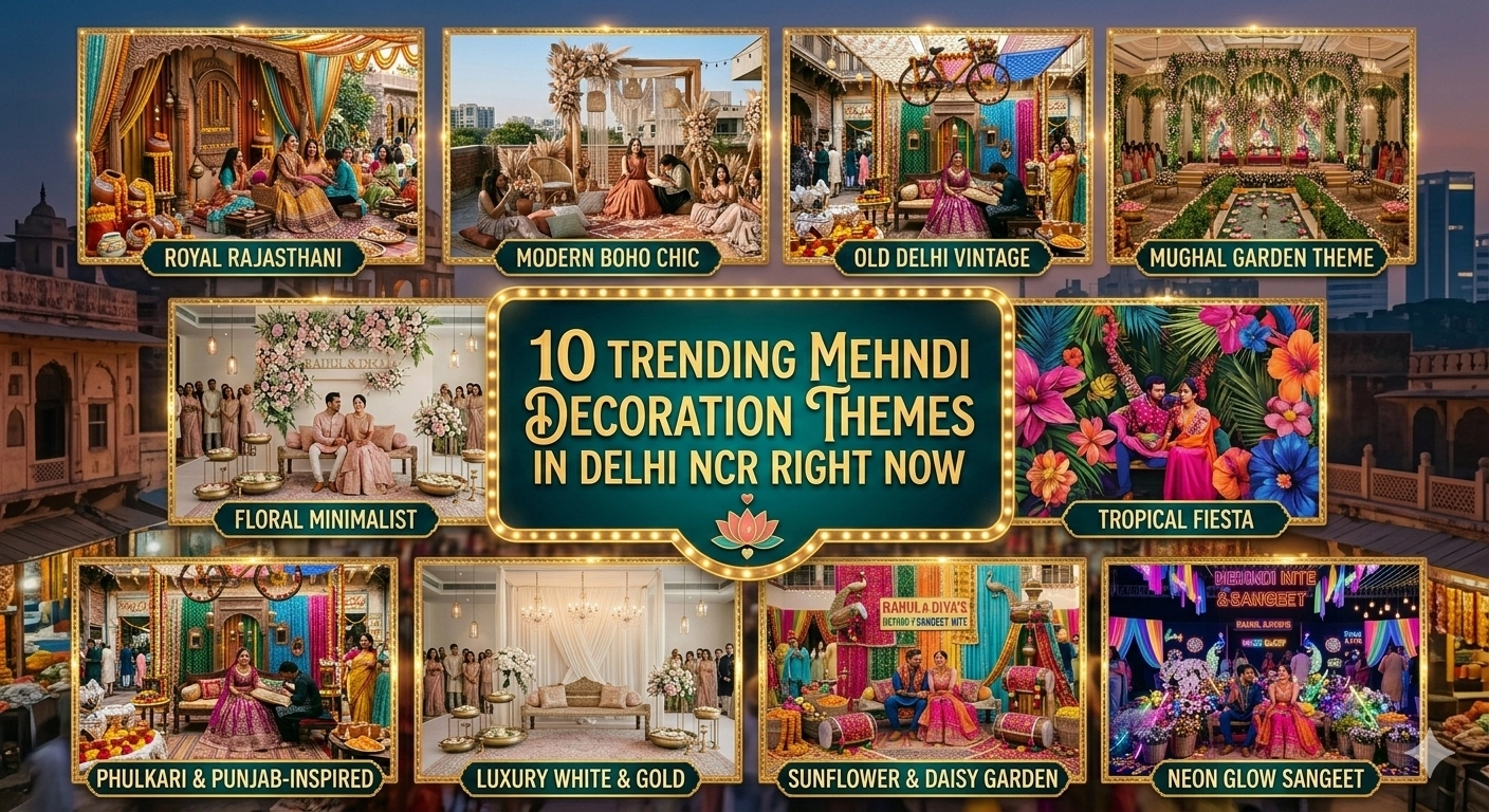 10 Mehndi Decoration Themes Trending in Delhi NCR Right Now