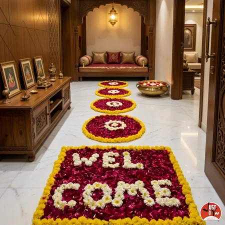 Floral Bride Welcome Setup