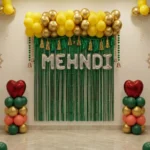 Simple Mehndi Wall Decoration