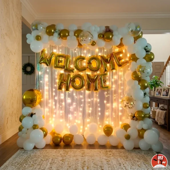 Welcome Home Backdrop Decoration