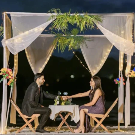 Romantic Beach Cabana Dinner