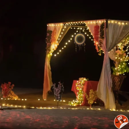 Romantic Beach Cabana Dinner