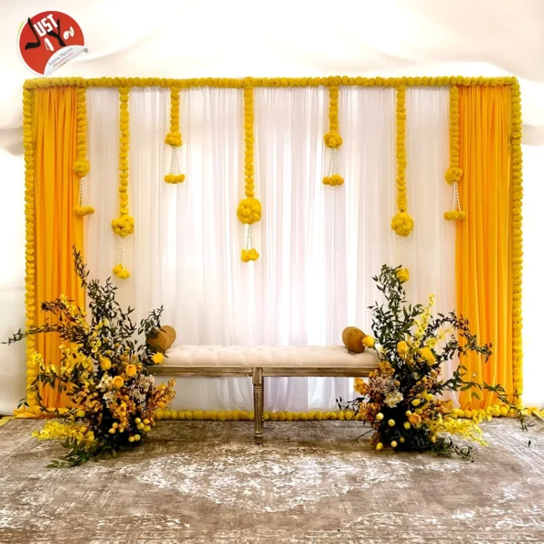 Shubh Haldi Backdrop Decor