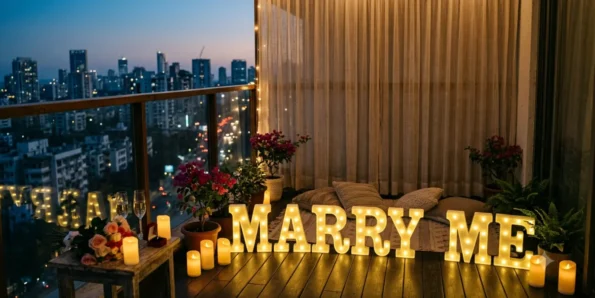 "Marry Me" LED Letter Lights