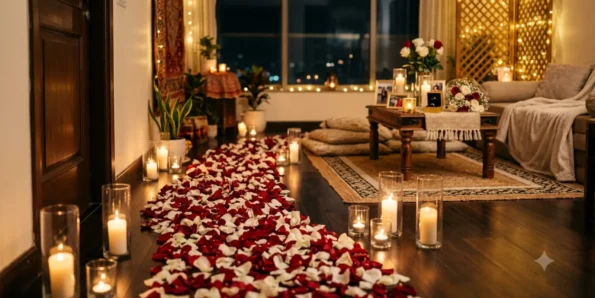 The Classic Rose Petal Pathway