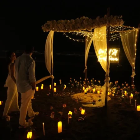Luxury Beach Cabana Setup