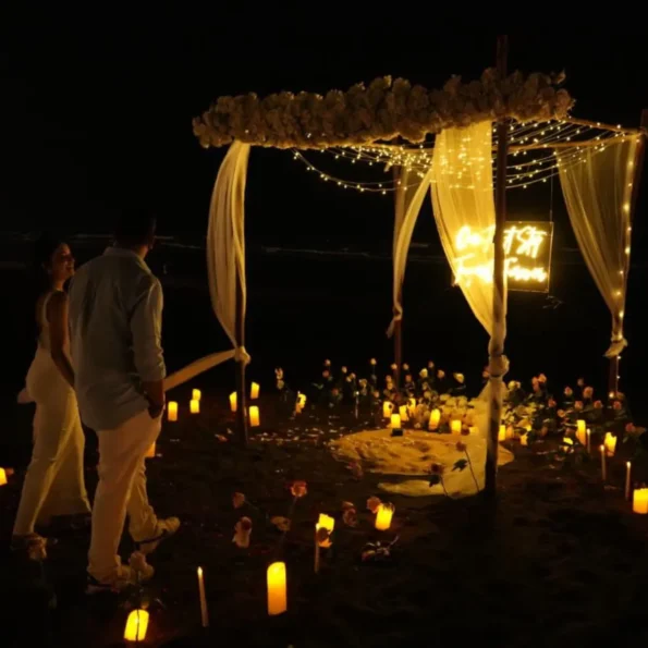 Luxury Beach Cabana Setup