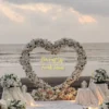 Luxury Beachside Cabana with White Heart Setup