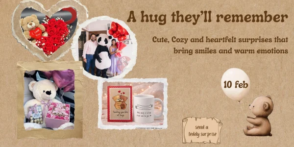 Teddy day banner mobile